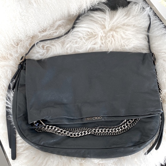 Jimmy Choo biker chain shoulder handbag (large) - Picture 1 of 12